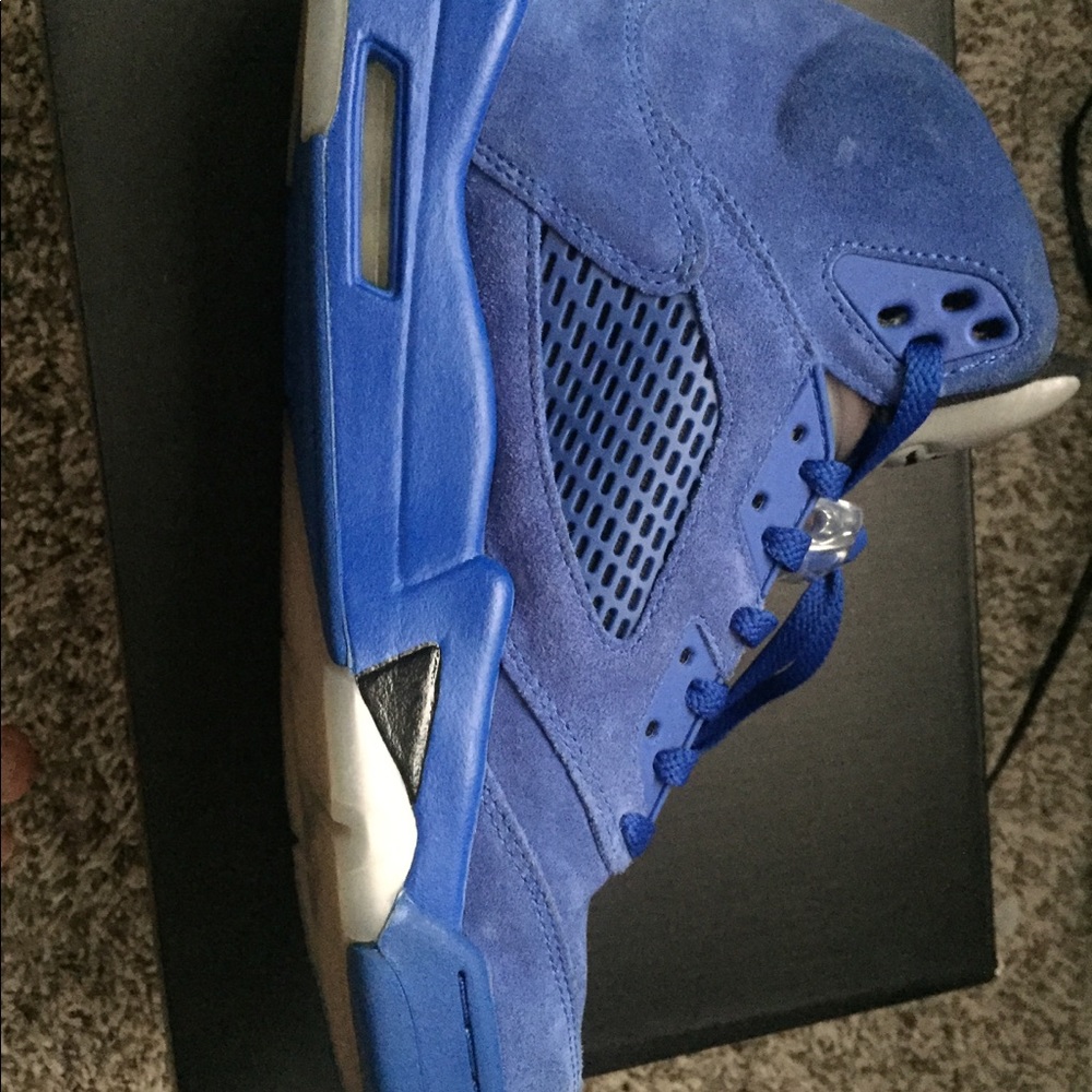 Jordan 5s blue suede - Picture 3 of 4
